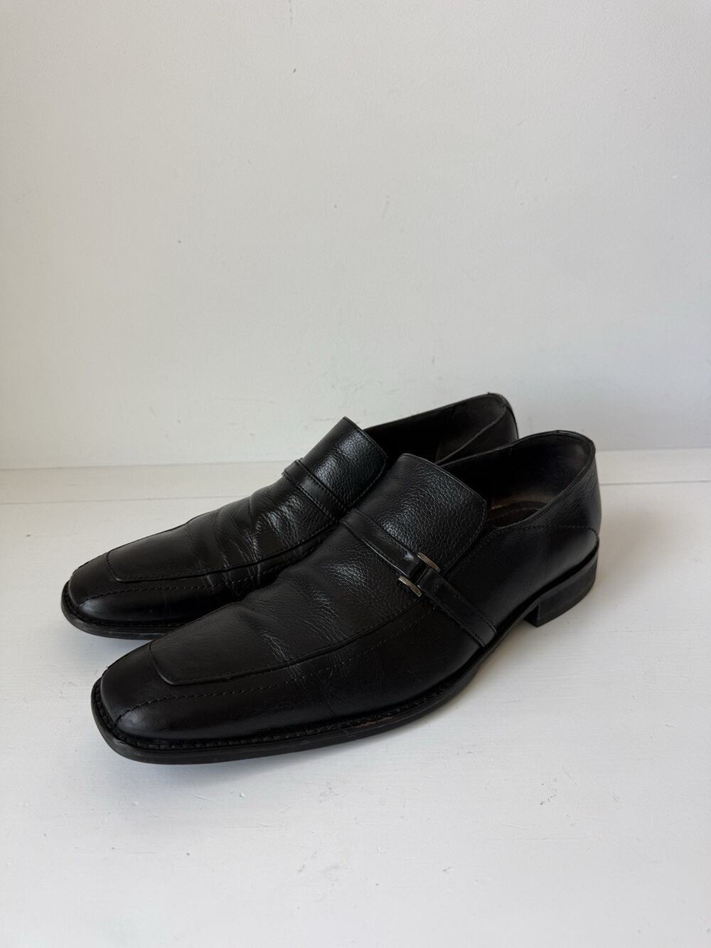 Giorgio Brutini Mens Loafers Sz 10 M Casual Black Buckle slip on Dress Shoes